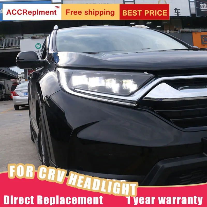 

2Pcs LED Headlights For Honda CR-V 2017-2019 ALL LED car lights Angel eyes Full LED Fog lights LED Daytime Running Lights
