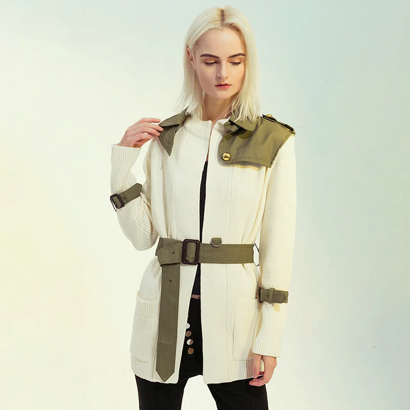 TWOTWINSTYLE Patchwork Hit Color Jacket For Female Lapel Collar Long Sleeve High Waist Sashes Knitted Jackets Womens Fashion 2020 (1).jpg_.webp