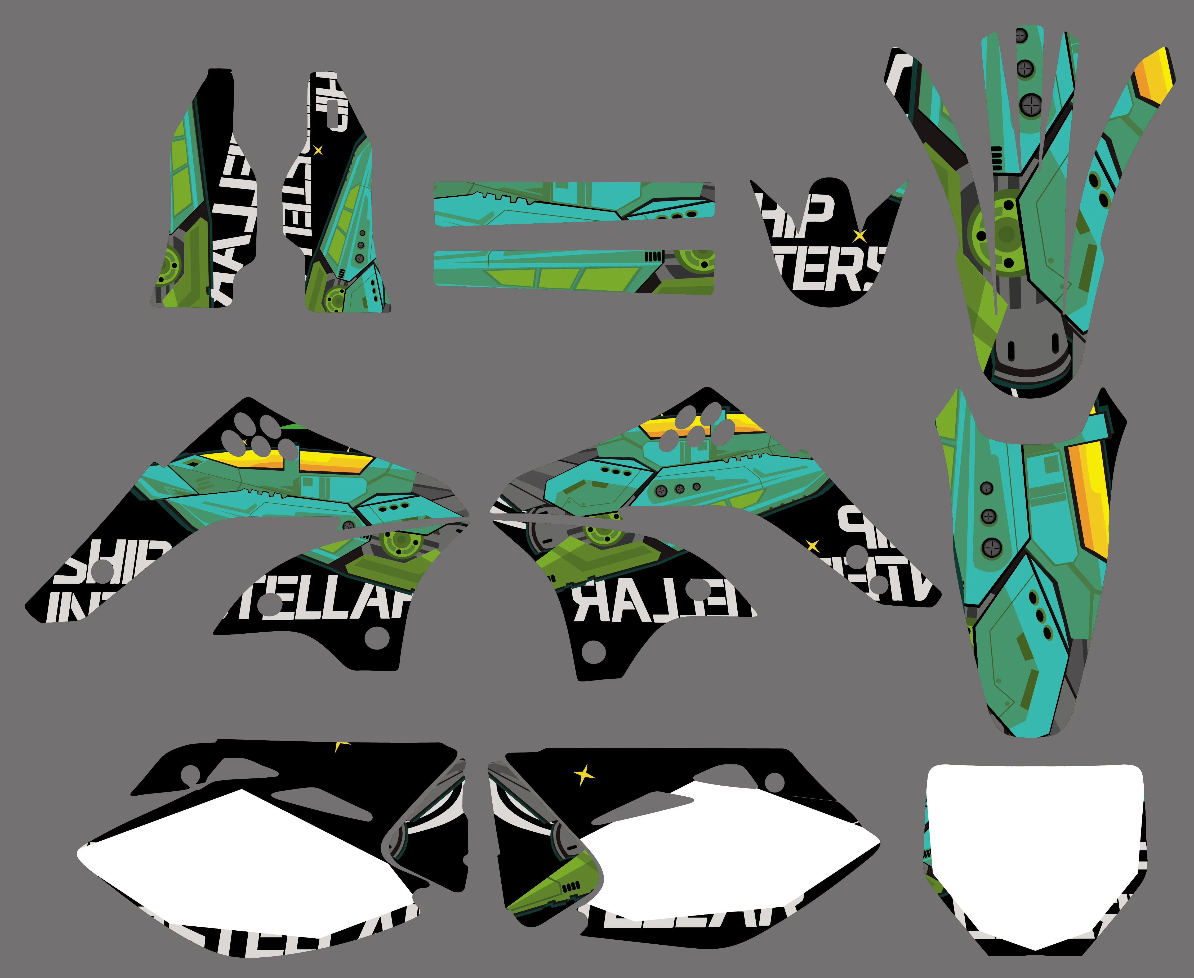 

New Style Graphics Background Sticker Decal Set for Kawasaki KXF450 KXF 560 KX 450 F 450F 2006 2007 2008 Motorcycle Decoration