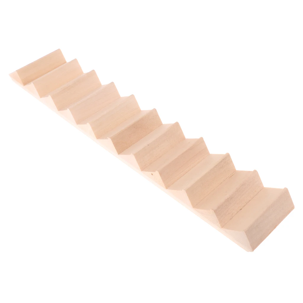 Miniature Stairs 1:12 Wooden DIY Staircase Dollhouse Accessories Pre-Assembled Steps Model