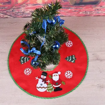 

New 18 inch Red Christmas Tree Skirt Xmas Tree Skirt Base Cover Decorations