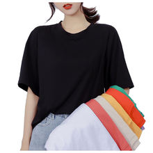 Summer New Half Sleeve Female T-shirt White Black Blue Tee O-Neck Loose Fashion Tops Breathable Casual T-shirts for Women
