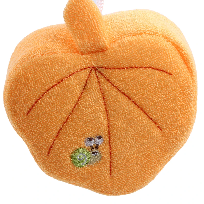 pumpkin Милые детские Мультяшные Мягкие Детские губки для ванны, порошковая пуховка для новорожденных, продукт для душа, тертые полотенца, шарики, фруктовые Детские щетки для ванны - Цвет: pumpkin