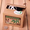 Panda Coin Box Kids Money Bank Automated Cat Thief Money Boxes Toy Gift for Children Coin Piggy Money Saving Box Home Decor Cute 1