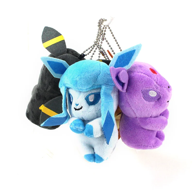 9-13 см 9 шт./компл. Иви Umbreon Sylveon плюшевые подвески игрушки мультфильм аниме мини брелок куклы сумка украшения подарки для детей