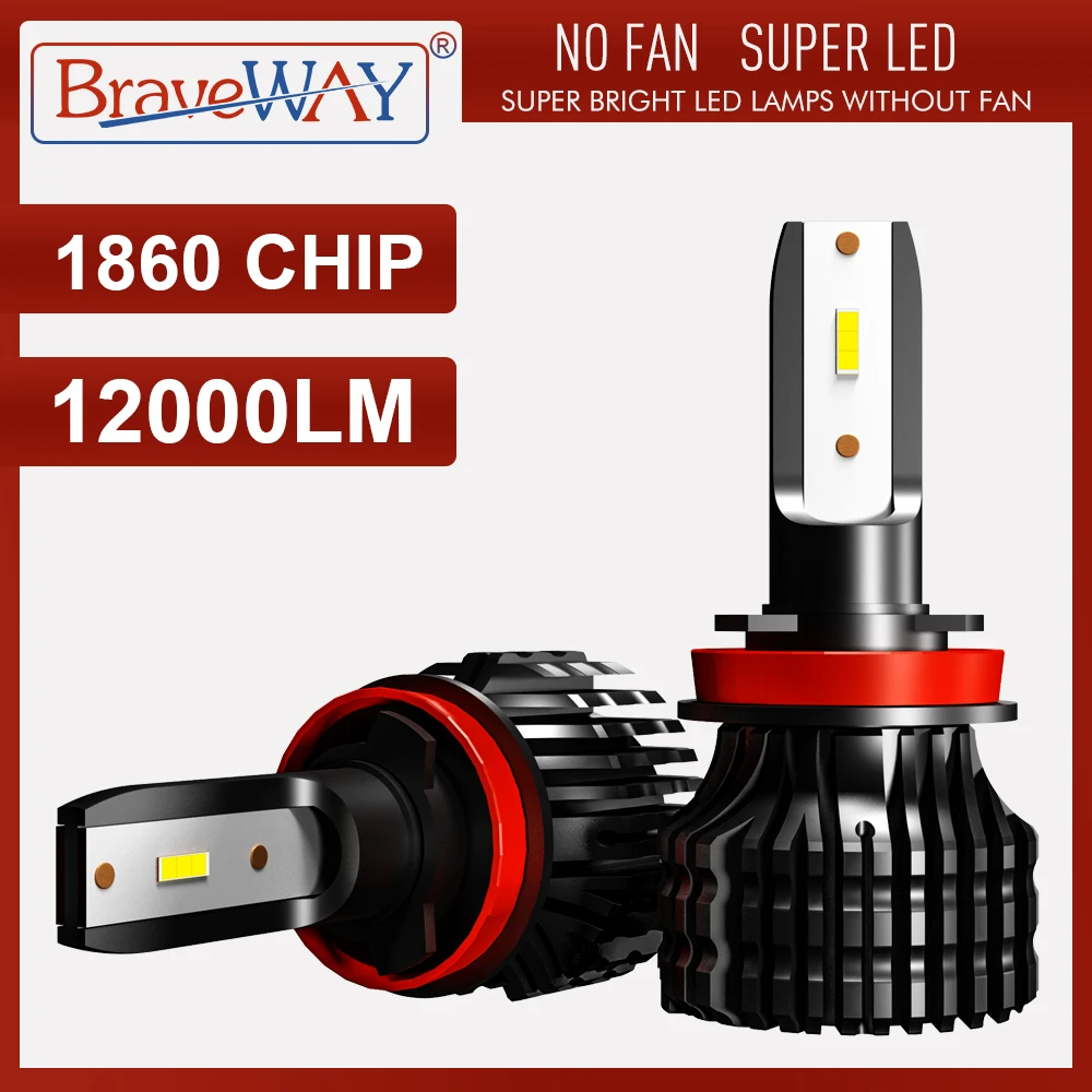 

BraveWay H4 Led Bulbs H1 H3 H11 H7 LED H8 Ice Lamp for Atuo Diode Lamps for Cars HB4 9006 HB3 9005 LED 12000LM 12V Light Bulb H4