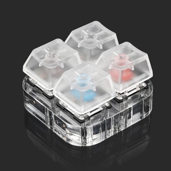 

4 Key Caps Testing Tool Gateron MX Switches Keyboard Tester Kit Clear Keycaps Sampler PCB Mechanical Keyboard