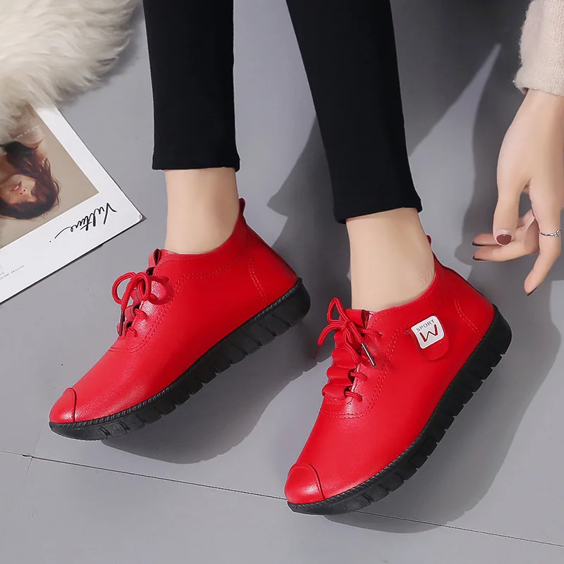 

2019 Spring New Style round-Toe Women's Pu Sports Footwear Hot Circle Versatile Useful Product
