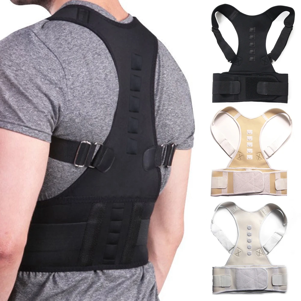 

Adjustable Magnetic Posture Corrector Corset Back Brace Back Belt Male Female Lumbar Support Straight Corrector de espalda S-XXL