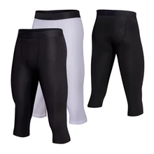 Компрессионные шорты для бега мужские спортивные дышащие быстросохнущие шорты для бодибилдинга и фитнеса 3/4 баскетбольные шорты для бега