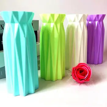 

Nordic Minimalism Geometric Origami Vase Flower Arrangement Pot Container Home Plants Arrangement Pot Vase Office Table Decor