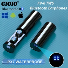 TWS F9-6 Mini Bluetooth Headphone Waterproof IPX7 Touch Control  Sport Earbuds For Huawei Oppo Iphone Xiaomi Wireless Headphones