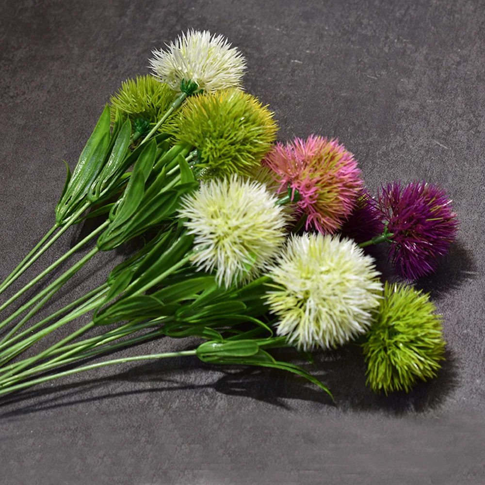 10 шт. Европейский искусственный цветок Одуванчик для украшения дома Имитация поддельных цветов для садовых растений ручной работы цветок