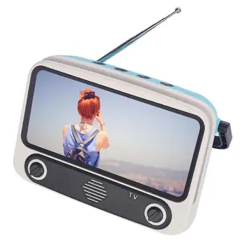

Retro Mini Bluetooth Speaker Mobile Phone Movies TV Holder Music Player Portable Wireless Sound Box for U Disk TF Card