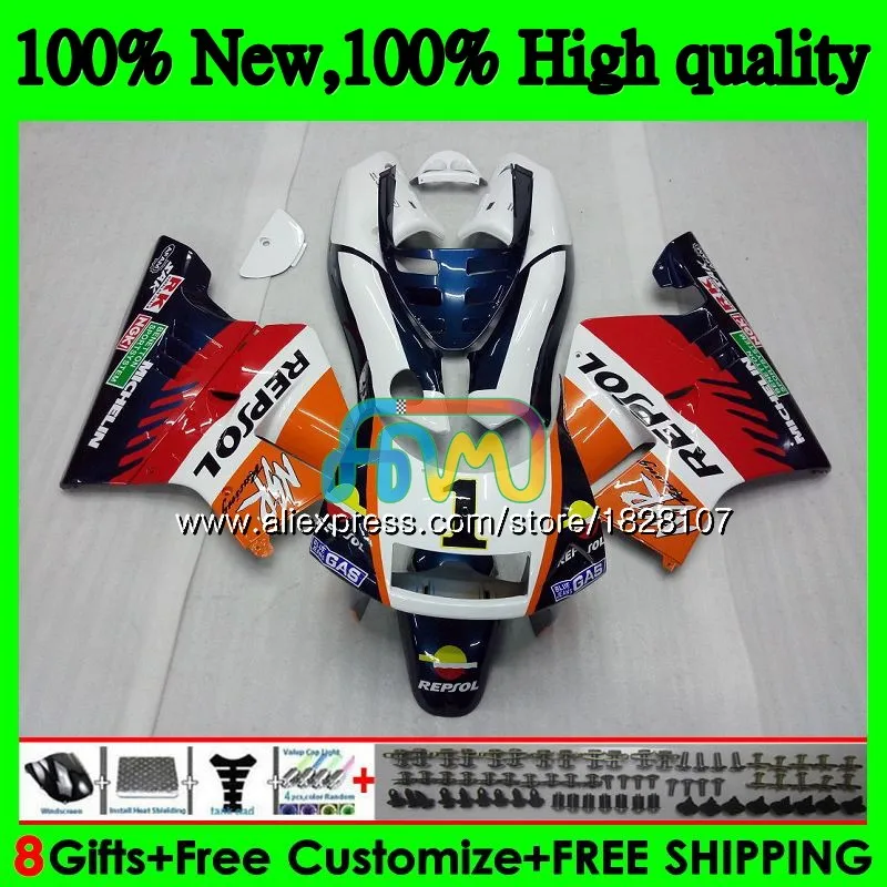Корпус для HONDA NSR 250 R MC18 PGM2 СМП 250R NS250 NSR250R 88 89 84BS. 17 MC16 NSR250 R RR NSR250RR 1988 1989 Repsol зеленый обтекатель - Цвет: No. 1