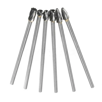 

Carving Rotary Burrs Metalworking Tools 6pcs Supplies 1/4\\\\\\\" shank Silver