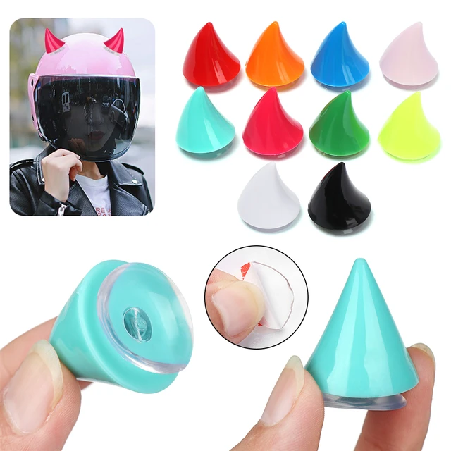 Corne de casque de moto mignonne, coin en plastique, silicone résistant,  ventouse, corne souple, décor, vêtements de sauna, caoutchouc, accessoires  - AliExpress