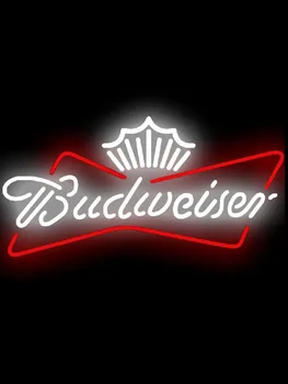 

Neon Sign Budweiser vintage neon sign Beer Bar Pub Handcrafted real glass outdoor lighting store Recreation Room Cool Neon Signs
