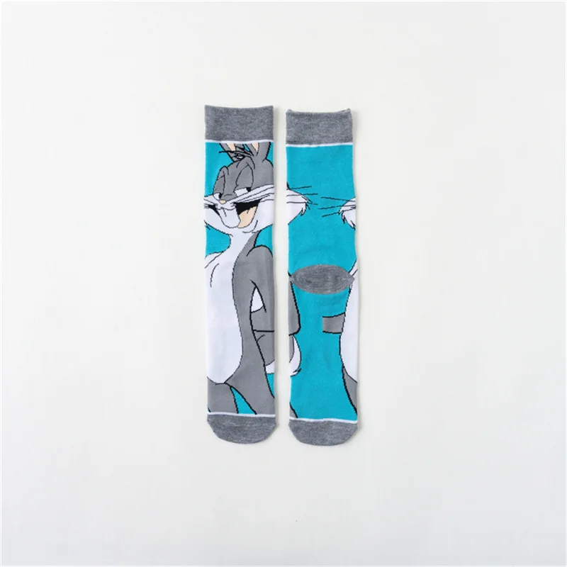 Носки с мультяшным кроликом Повседневные носки в стиле хип-хоп креативные мягкие удобные забавные новые мужские хлопковые носки - Цвет: 52301
