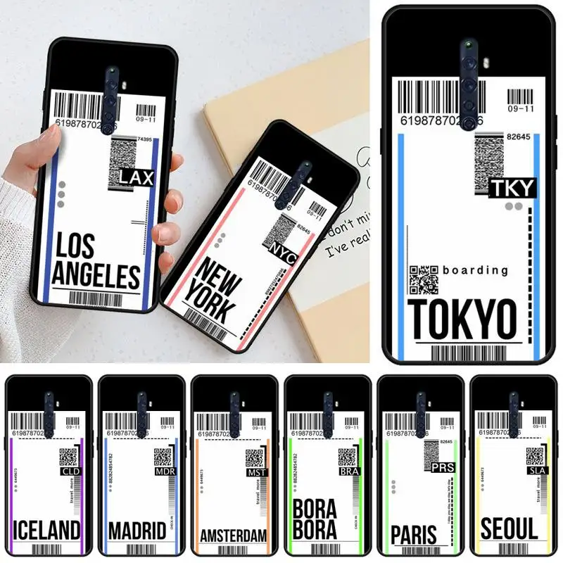 

Reayou Travel ticket Coque Shell Phone Case For OPPO R9 R9S 9S PLUS 11 11 plus 11S 11S PLUS 15 Normal 17 17pro