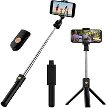 

2021 NEW Bluetooth Wireless Selfie Stick Mini Tripod Extendable Monopod with fill light Remote shutter For IOS Android phone