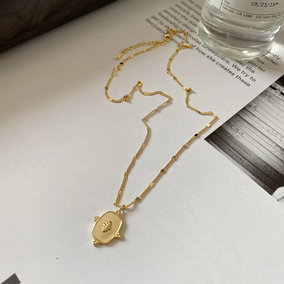 Ckysee S925 Sterling Silver Necklace Gold Pendant Necklace 55 cm For  Fashion Women Simple Fine Charms Silver 925 New Design - AliExpress Jewelry  \u0026 Accessories