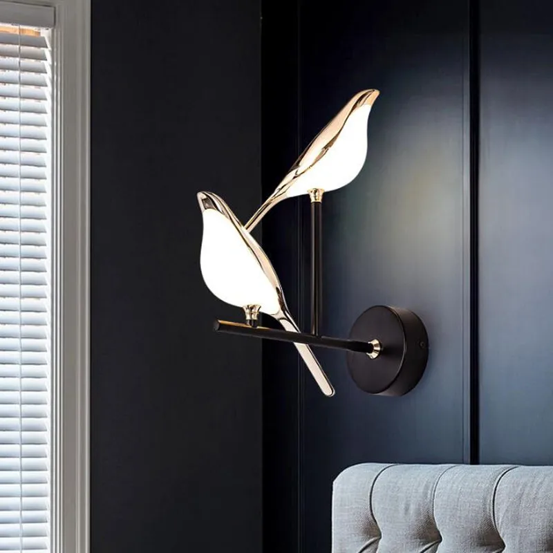 

Lovely Bird LED Wall Lamp Living Room Bedroom Aisle Lighting Fixtures Home Decoration Surface Mount Sconce