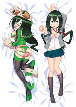 

My Hero Academia Pillow Case Otaku Peach skin 2 Way Body pillowcase Anime Asui Tsuyu Hugging Body Pillow Cover Case