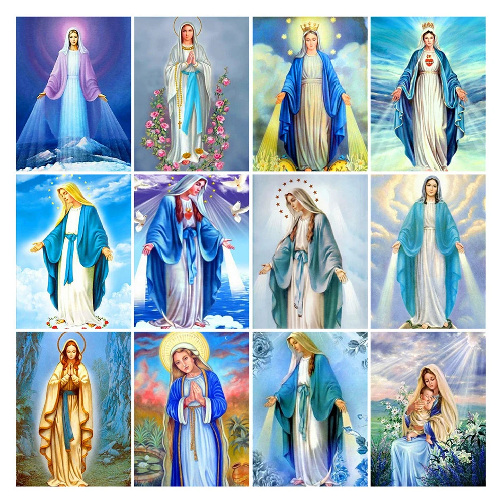 Lzaiqizg 正方形 円形のダイヤモンドの絵 聖母マリアのクロスステッチ ダイヤモンドの刺religion クロスステッチ 家の装飾 Diamond Painting Cross Stitch Aliexpress