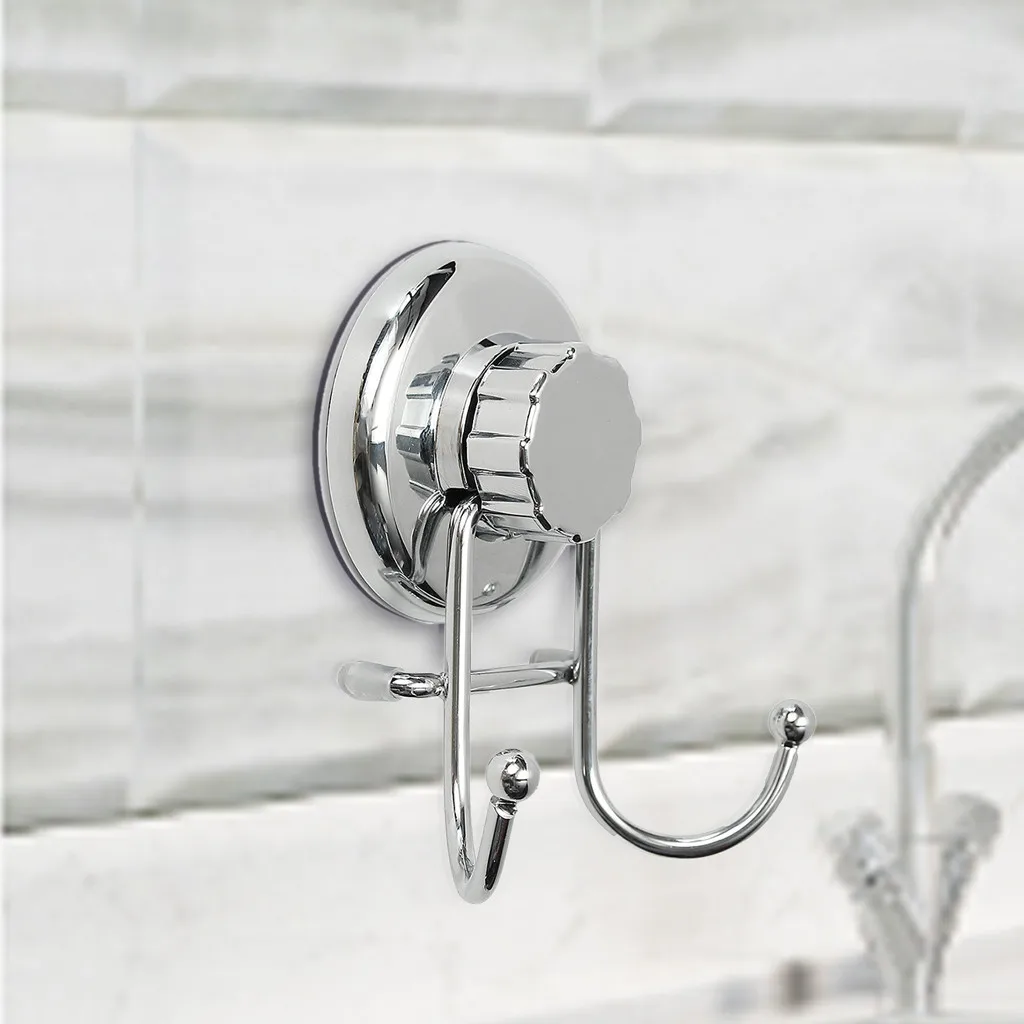 

Stainless Steel Bathroom Accessories Suction Cup Towel Rack Hanger Wall Mount for Coats Hats Towels Keys Clothes Door