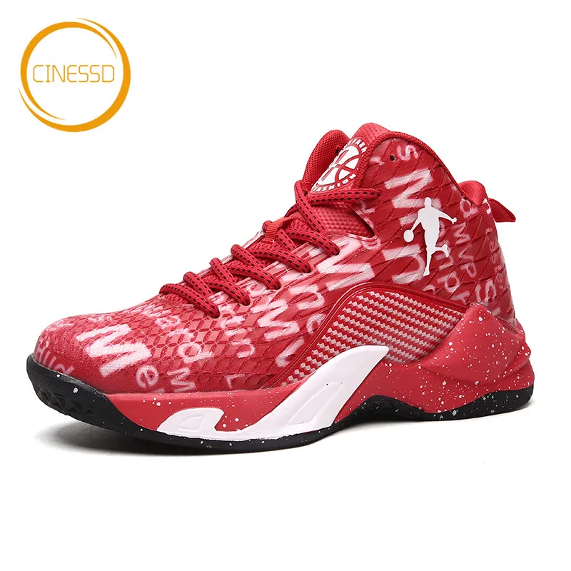 

CINESSD New Arrival Basketball Shoes Outdoor High-Top Jordan Shoes Trainers Basket Shoes Breathable Athletic Sports Sneakers Men