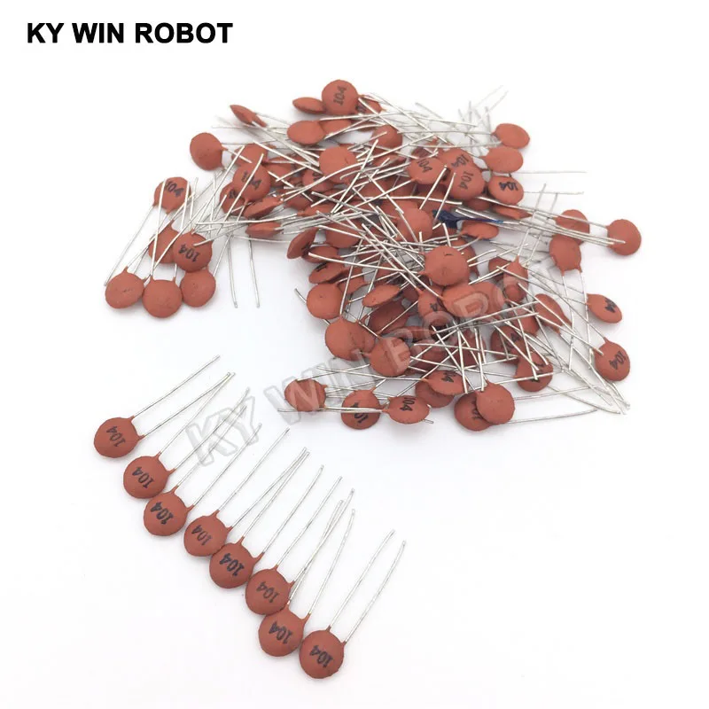 100PCS Ceramic capacitor 50V 104 100nF 0.1uf