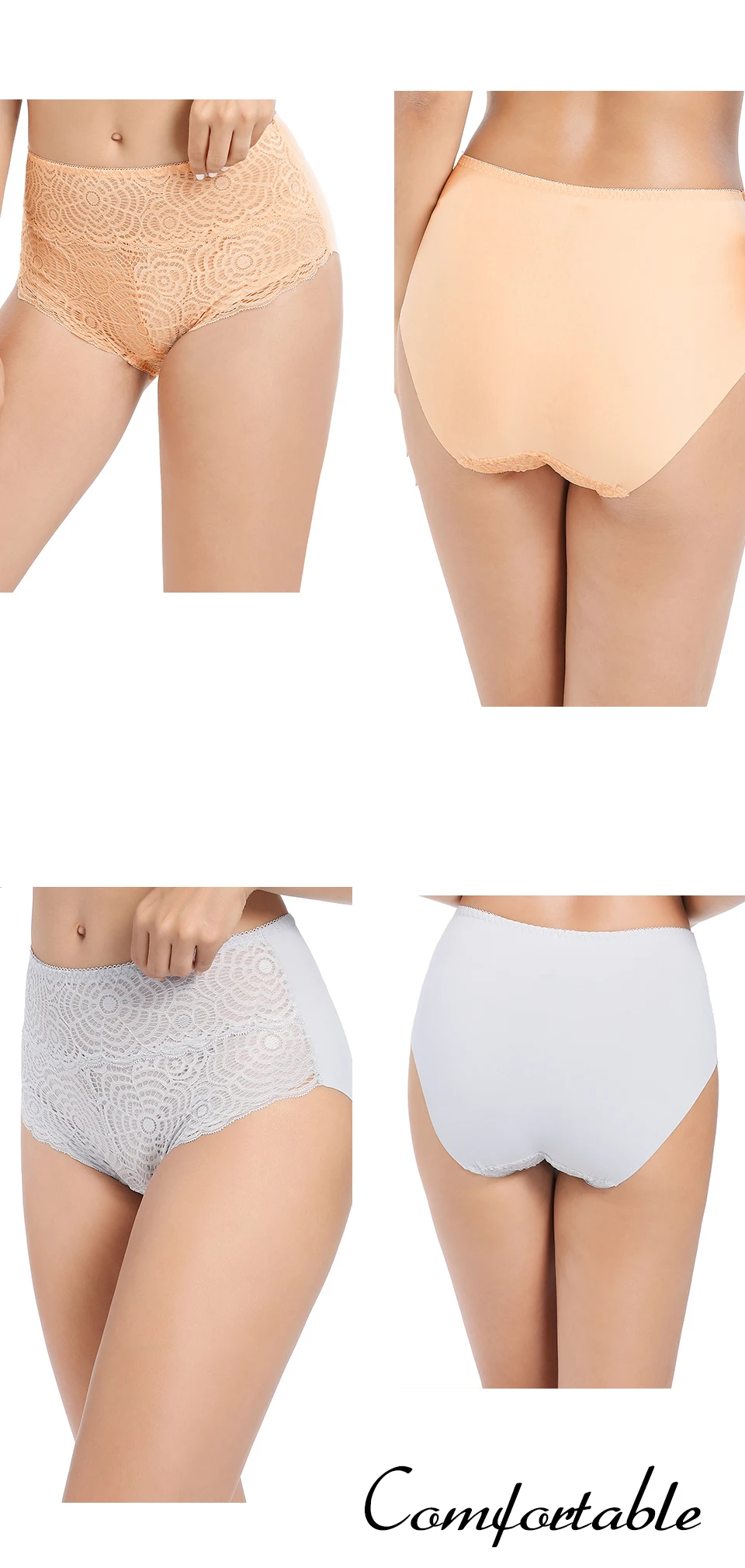 FallSweet Plus Size Panties for Women Sexy Lace Underwear High Waist B –  Wieblumen