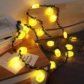 

2M 3M LED String Lights Rose Flower Lemon Vine Leaves Plant Garland Fairy Light Lamp for Wedding Xmas Party Home Decor Lightings