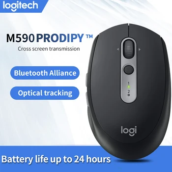 

Original Logitech M590 Wireless Mouse ,Unifying Bluetooth Dual mode Computer Laptop Flow Mouse2.4g wireless mouse