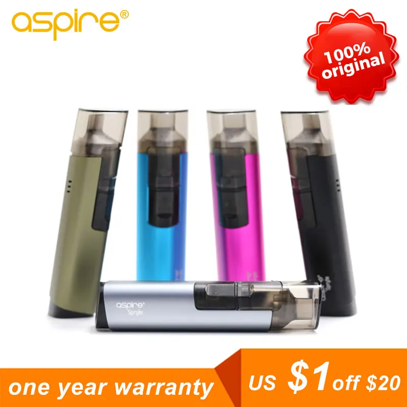 Aspire Spryte AIO вейп комплект 3 5 мл емкость бака распылитель 1.8ohm/1.2ohm BVC катушка 650 мАч