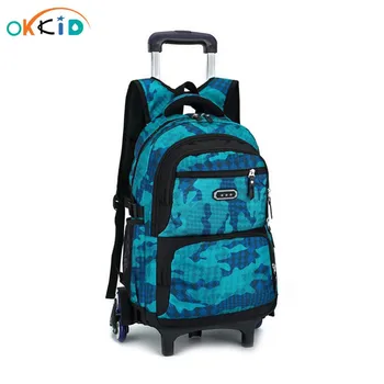 

kids school bag on wheels school backpacks for boys trolley bag girl schoolbag backpack for children boy detachable wheel bag