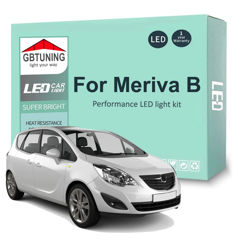 

11Pcs LED Interior Light Bulb Kit For Vauxhall Opel Meriva B MPV 2010-2015 2016 2017 Car Reading Dome Trunk Lamp Canbus No Error