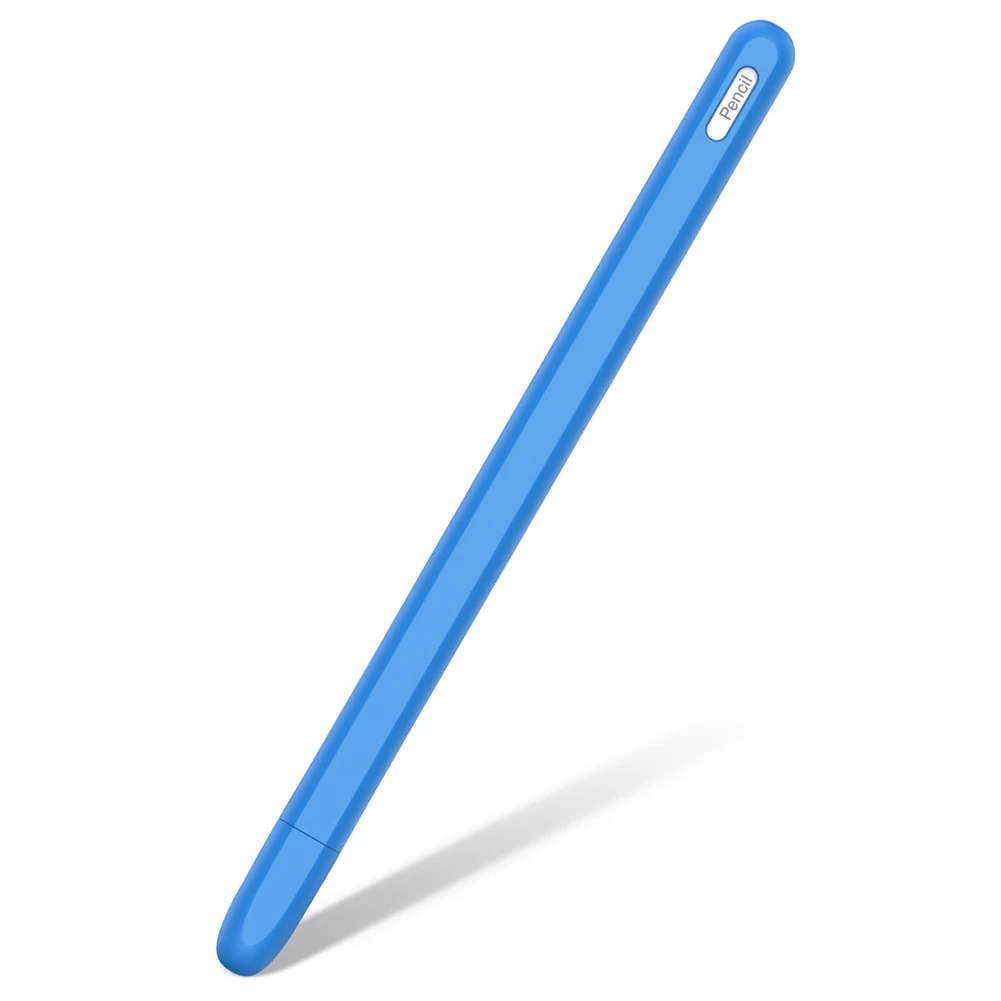 Противоскользящий силиконовый чехол-карандаш защитный чехол для Apple Pencil 2 TU-shop - Цвета: Синий