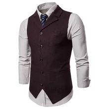 Autumn New Style Suit Collar Single Breasted Men's Casual Vest