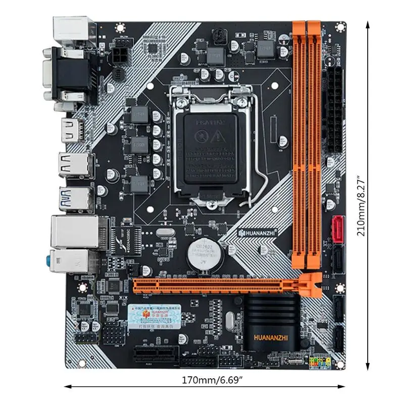 Huananzhi B75 настольная материнская плата LGA1155 для i3 i5 i7 процессор поддержка ddr3 памяти