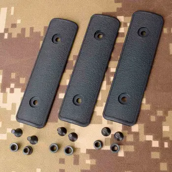 

4 inch Polymer Keymod Rail Panel Handguard Cover Pack of 3 pieces Key Mod Tactical Hunting Accessory Black Tan Army Green