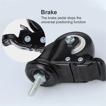 

Myhomera 4Pcs Furniture Caster Heavy Duty 200kg 1.5 inch 40mm 360 Rotatable Screw Swivel Castor Wheels Trolley Rubber Protective