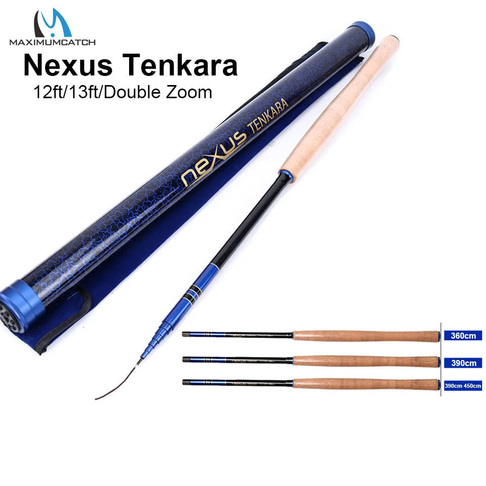 Карбоновая телескопическая удочка Maximumcatch Nexus 12/13 футов Tenkara 7:3 удилище для ловли