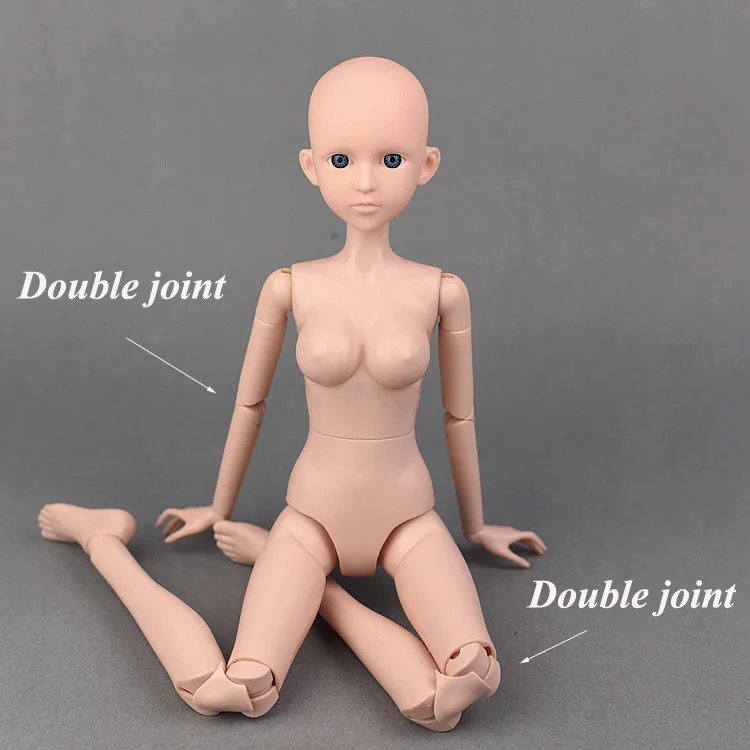 3D реальные глаза голые 1/4 BJD кукла Синьи/45 см оригинальные куклы тела с двойным