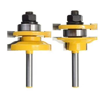 

2Pcs End Milling Router Bits for 1/4 " Shanks Tips for Woodworking