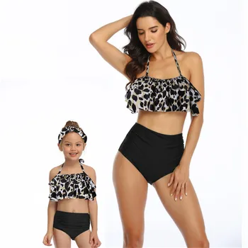 

Family Matching Clothes Leopard Mother Daughter Swimsuits Family Look Mommy And Me Swimwear Clothes Mom Daughter Bathing Suit