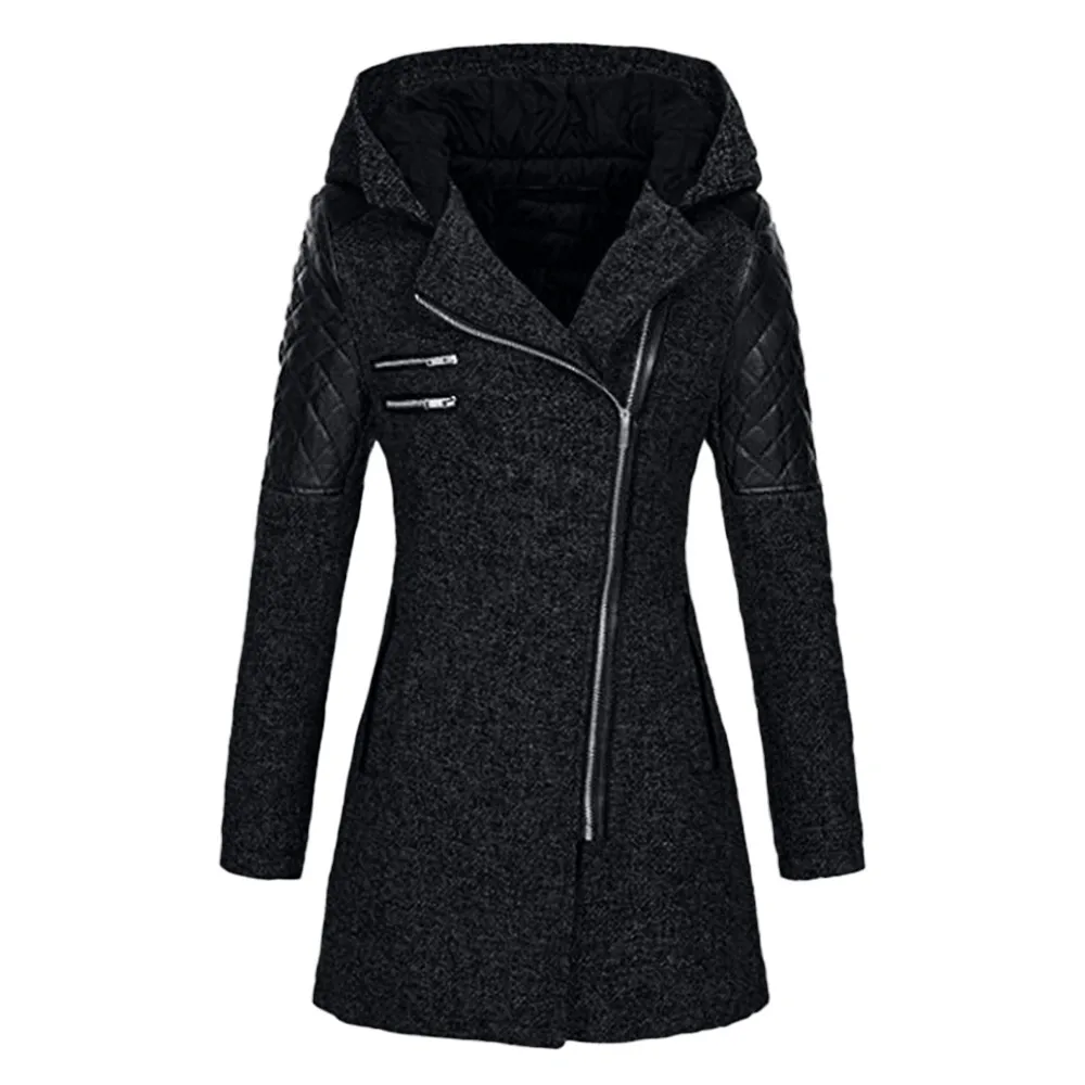 

Winter Jacket Women Warm Slim Jacket Thick Parka Overcoat Winter Outwear Hooded Zipper Coat пальто женское Dropshipping ##3