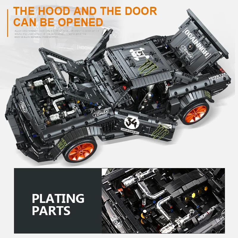 DHL ешина 20102 Technic игрушки автомобиля Ford Mustang Hoonicorn гоночный автомобиль подходит MOC