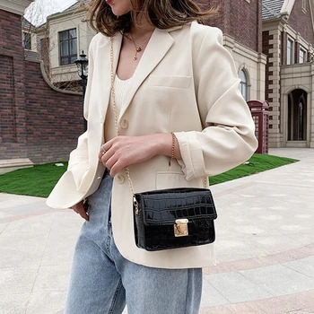 

Women Mini Shoulder Messenger Handbag Leather Chain Square Pouch Crossbody Bags Fashion Exquisite Shopping Bag